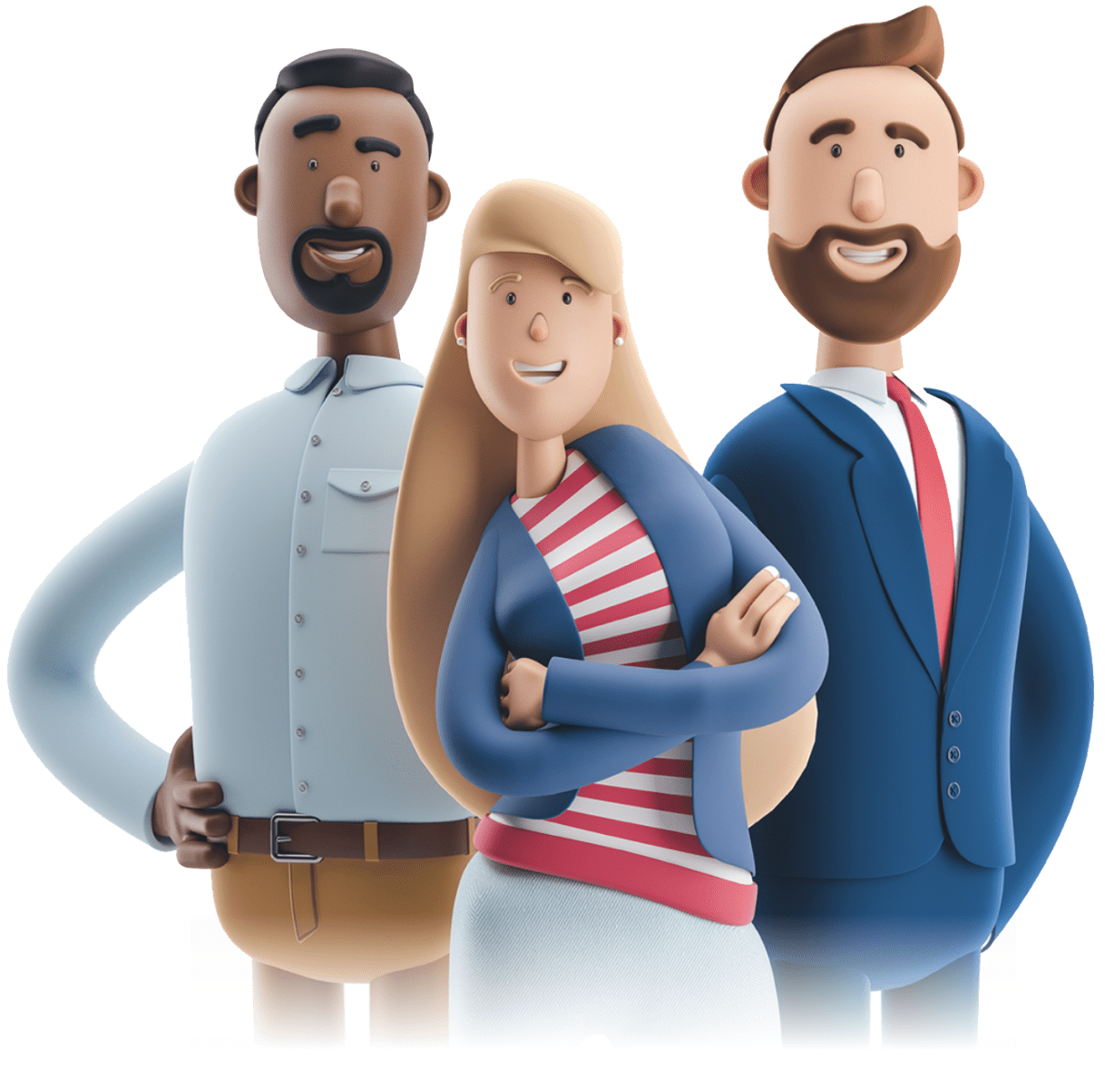 Equipe empresarial em ilustração 3D